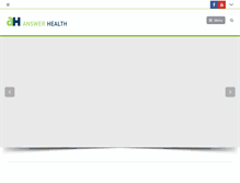 Tablet Screenshot of answerhealth.com